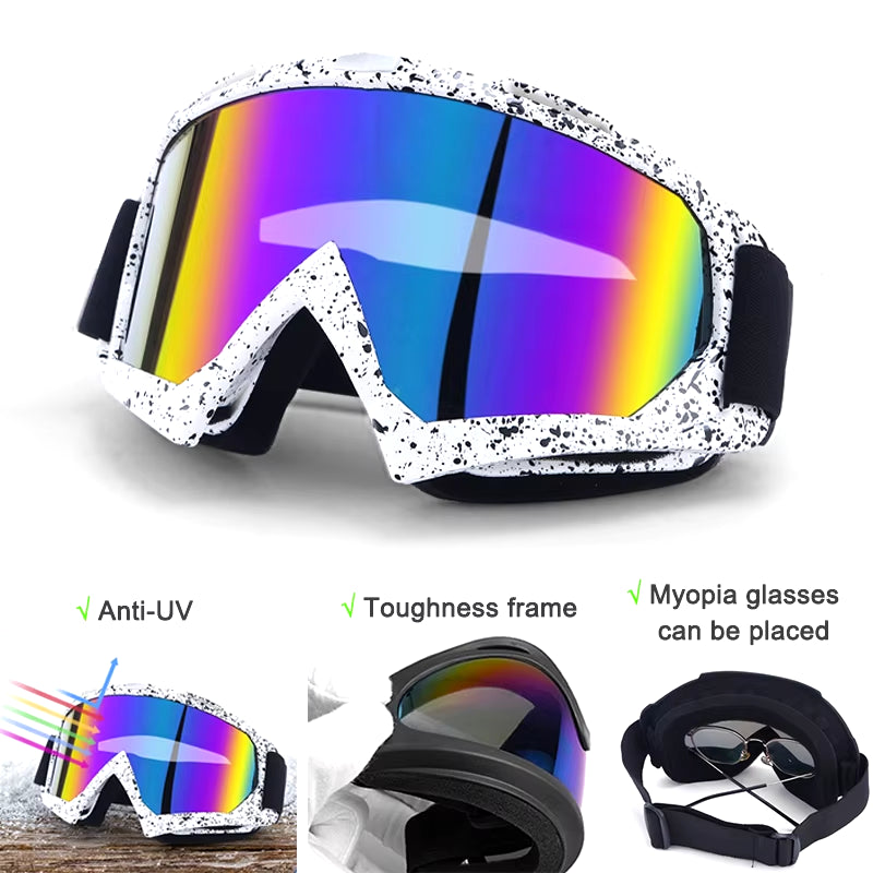 Óculos De Esqui Snowboard Anti-Nevoeiro Óculos De Esqui Inverno Esporte Ao Ar Livre Ciclismo Motocicleta À Prova De Vento Proteção Uv Óculos De Sol