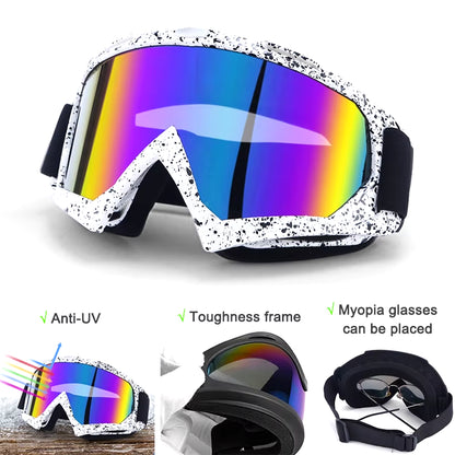 Óculos De Esqui Snowboard Anti-Nevoeiro Óculos De Esqui Inverno Esporte Ao Ar Livre Ciclismo Motocicleta À Prova De Vento Proteção Uv Óculos De Sol