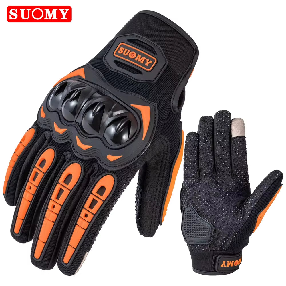 Motorcycle Gloves Summer Full Finger Protective Guantes Motocross Luva Motociclista Touch Screen Moto Racing Gloves M-XXL