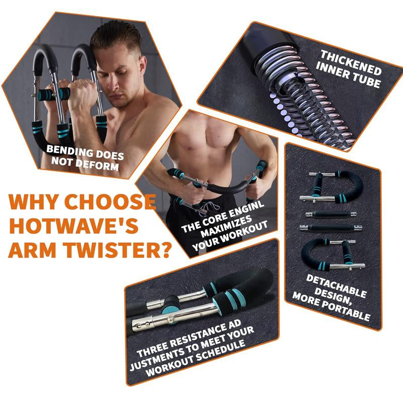 Transform Your Upper Body with the HOTWAVE Adjustable Arm Trainer - Ultimate Chest and Shoulder Workout Equipment for Home Fitness