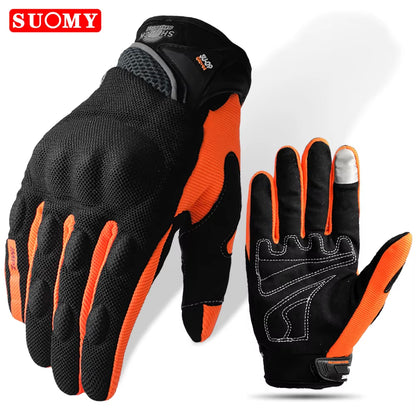Motorcycle Gloves Summer Full Finger Protective Guantes Motocross Luva Motociclista Touch Screen Moto Racing Gloves M-XXL