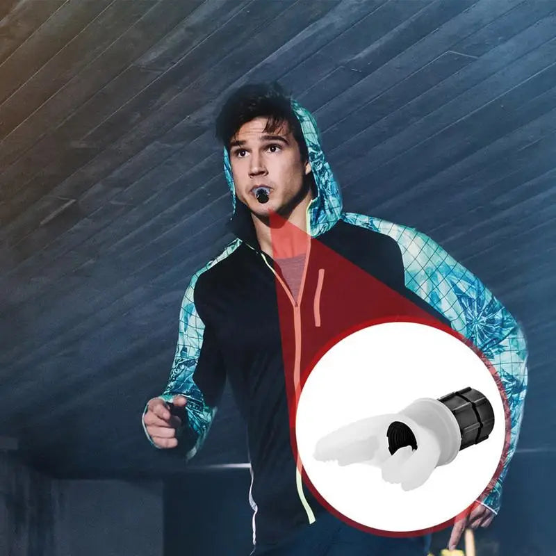 Treinador De Respiração Esportiva Portátil, Capacidade Pulmonar, Treinador De Respiração Abdominal Com Botão De Intensidade Ajustável, Melhora a Força