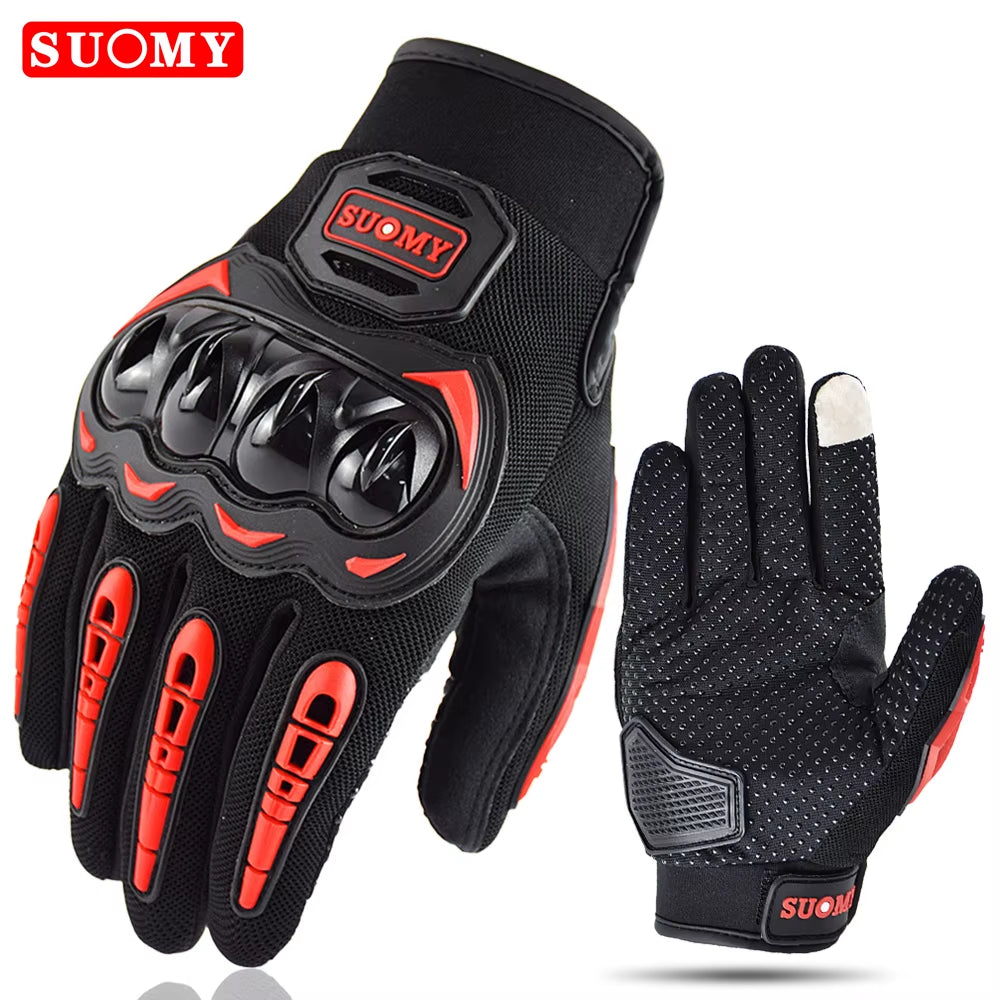 Motorcycle Gloves Summer Full Finger Protective Guantes Motocross Luva Motociclista Touch Screen Moto Racing Gloves M-XXL
