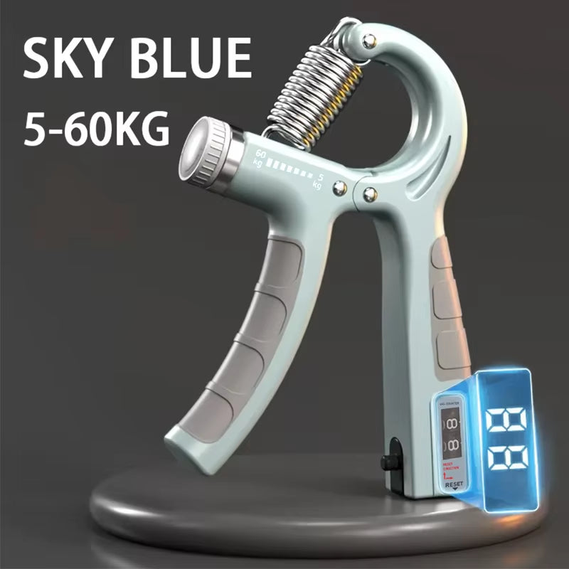 5-60Kg Ajustável Aperto De Mão Fortalecedor Treinador De Aperto De Mão Com Contador De Pulso Antebraço E Exercitador De Mão Para Construção Muscular