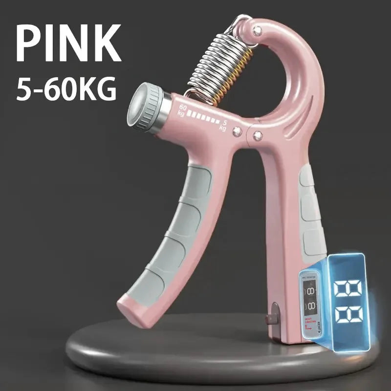 5-60Kg Ajustável Aperto De Mão Fortalecedor Treinador De Aperto De Mão Com Contador De Pulso Antebraço E Exercitador De Mão Para Construção Muscular
