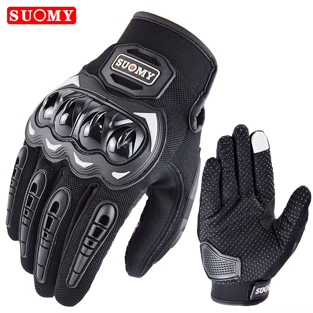 Motorcycle Gloves Summer Full Finger Protective Guantes Motocross Luva Motociclista Touch Screen Moto Racing Gloves M-XXL