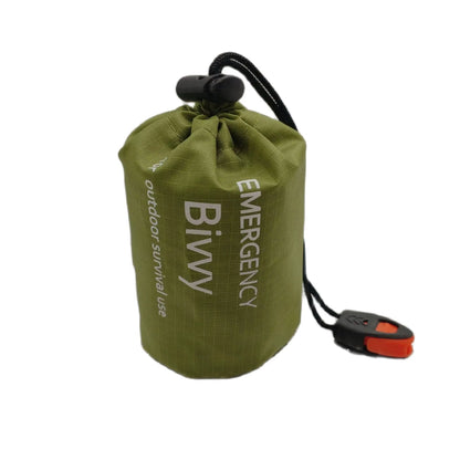 Waterproof Emergency Thermal Sleeping Bag for Camping Hiking Compact Bag Whistle and Storage Lightweight Survival Equipment